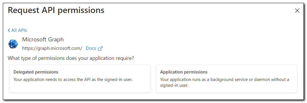Select Permission type