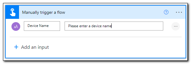 Create Device Name Input