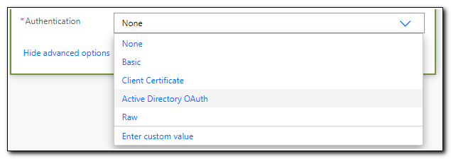 Select Active Directory Oauth