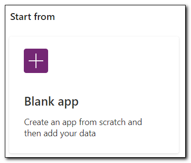 Start From Blank App