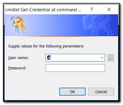 Get-Credential prompt