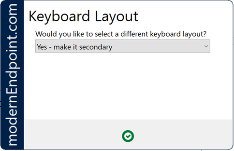 Keyboard Options Screen